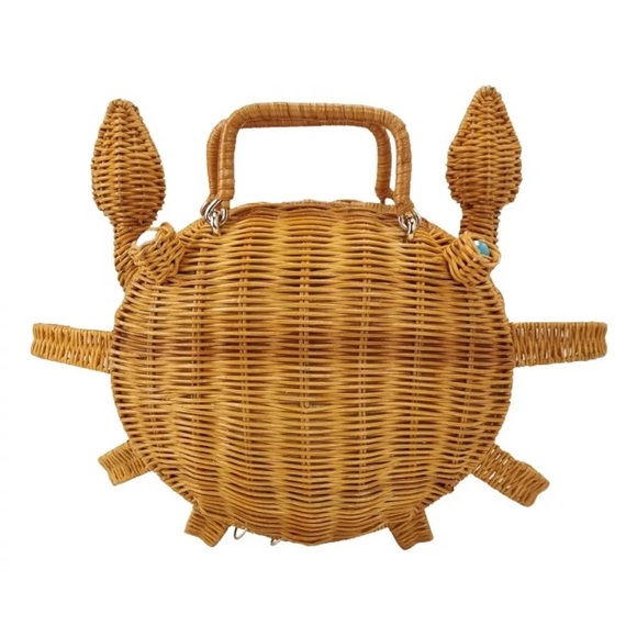 Kate Spade Brown Crab Wicker Bag - Picture 3 of 6